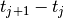 t_{j+1}-t_j